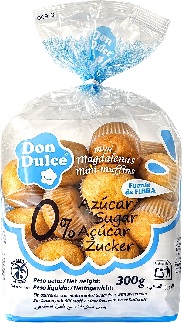 Bolsa de 300 g de mini magdalenas 0% Azúcar