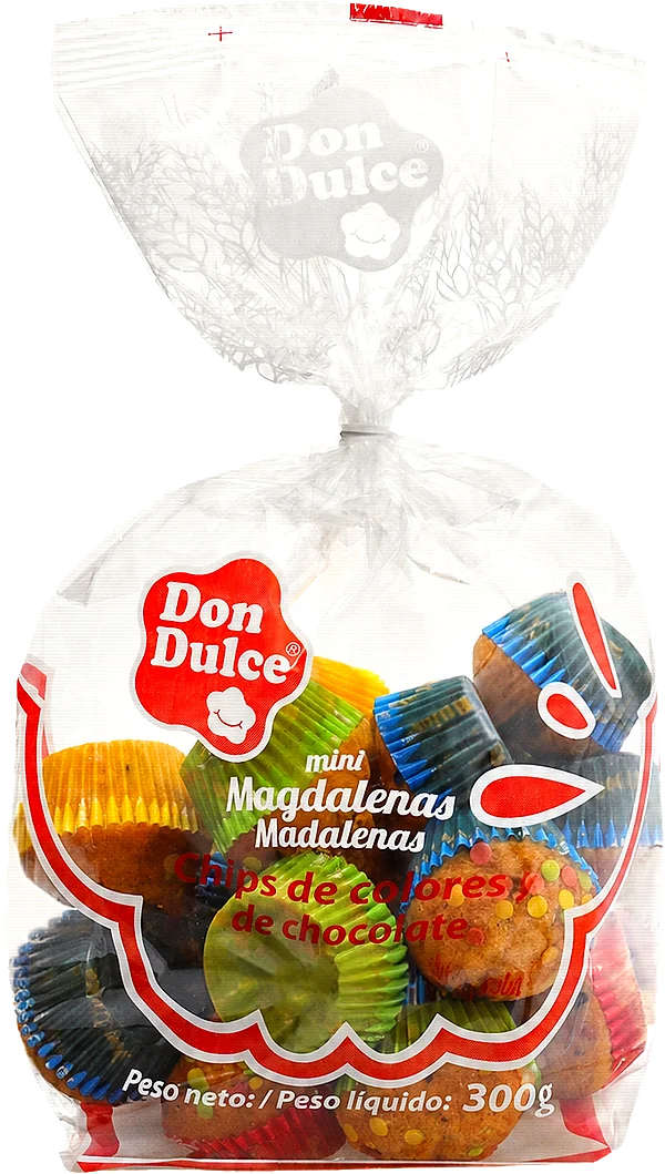 Bolsa de 300 g de mini magdalenas Chips de Colores