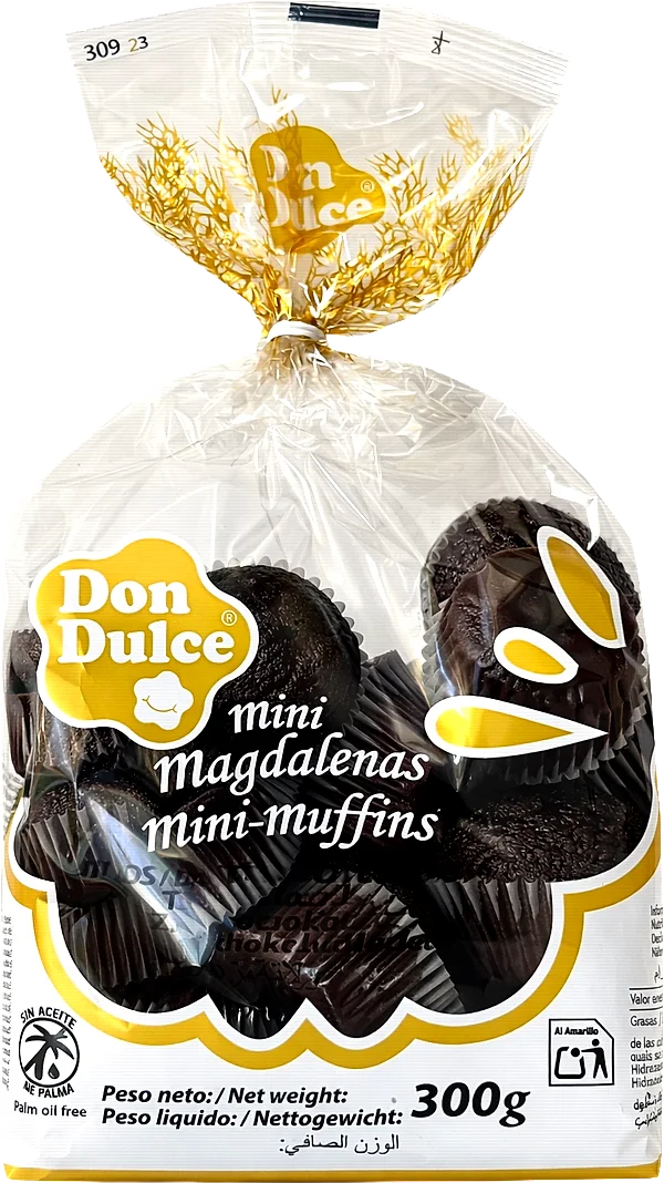 Bolsa de 300 g de mini magdalenas Dos Chocolates