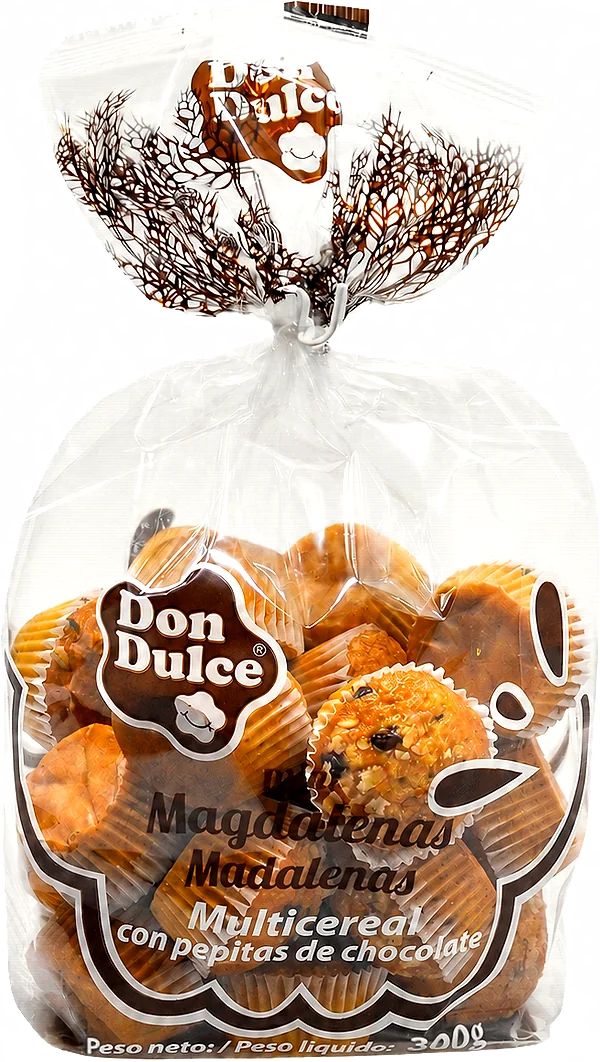 Bolsa de 300 g de mini magdalenas Multicereal con Pepitas