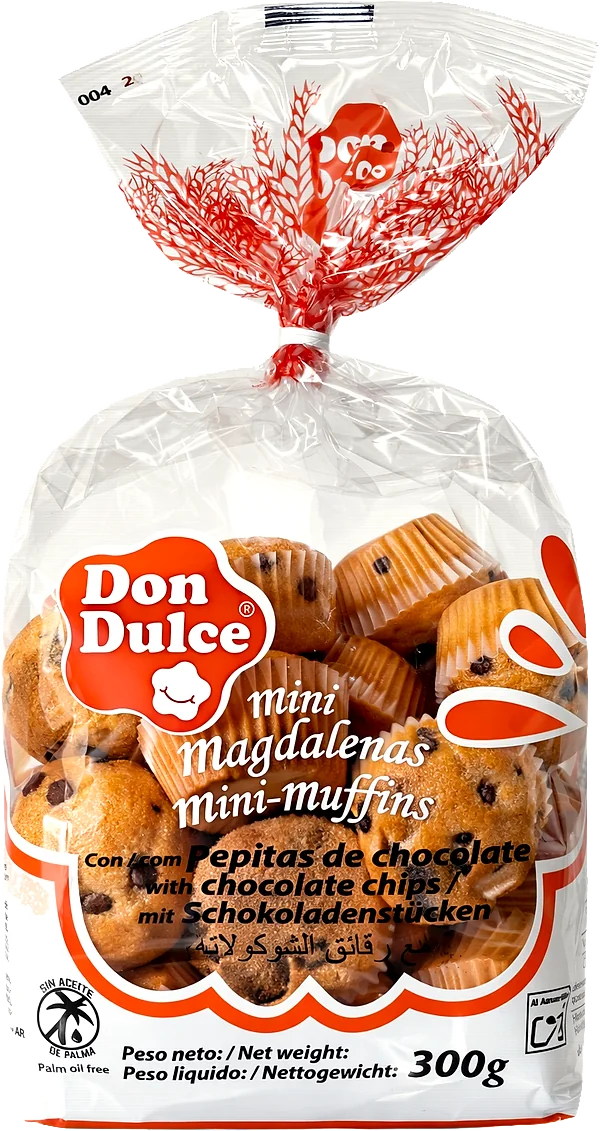 Bolsa de 300 g de mini magdalenas Pepitas de Chocolate