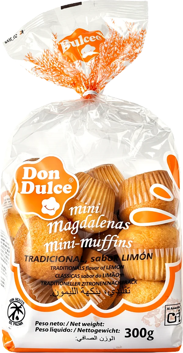 Bolsa de 300 g de mini magdalenas Tradicional Limón